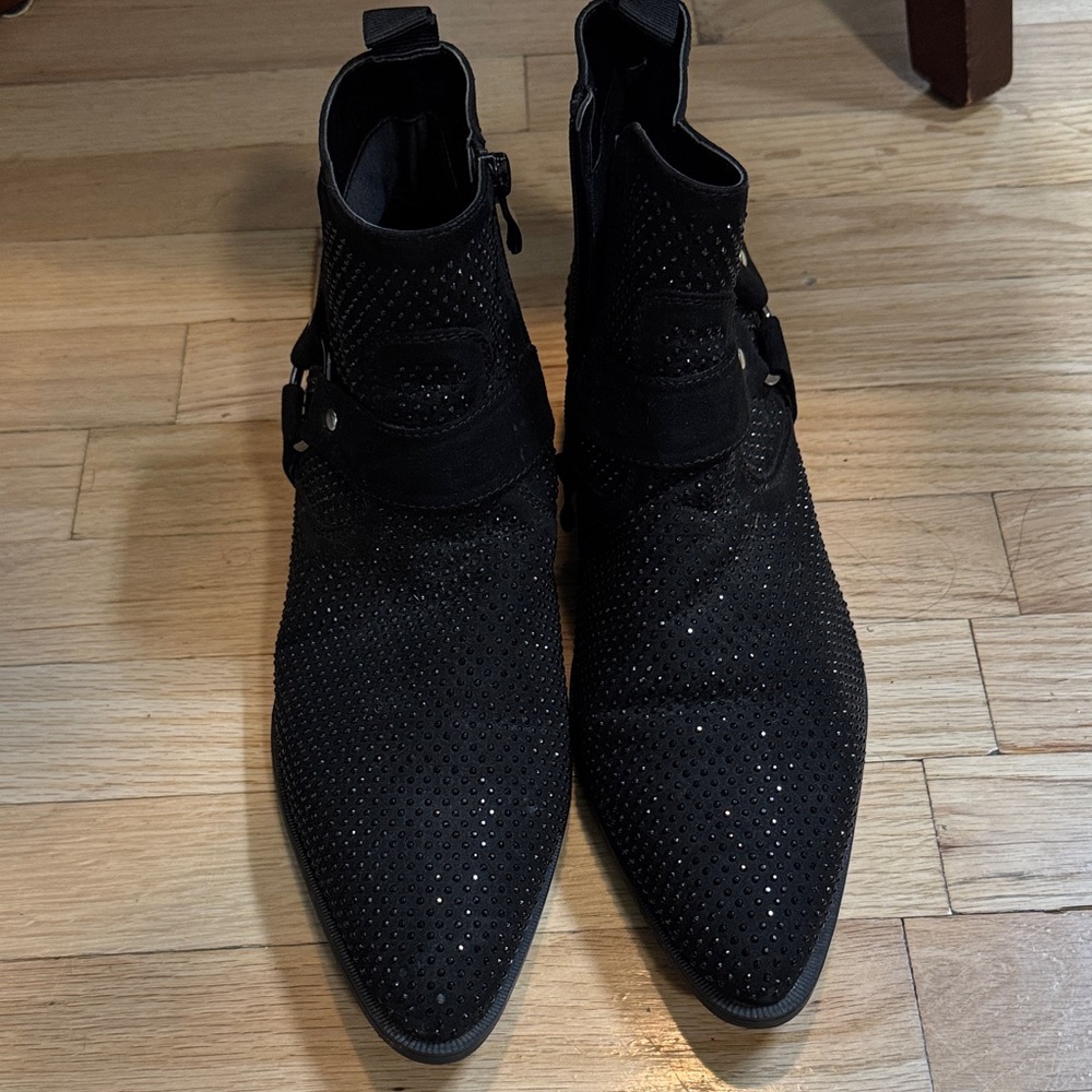 ASOS Black Textured Ankle Boots